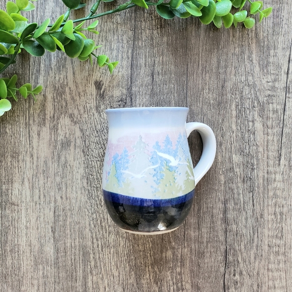 Watercolor Seaside Ceramic Pottery Mug
